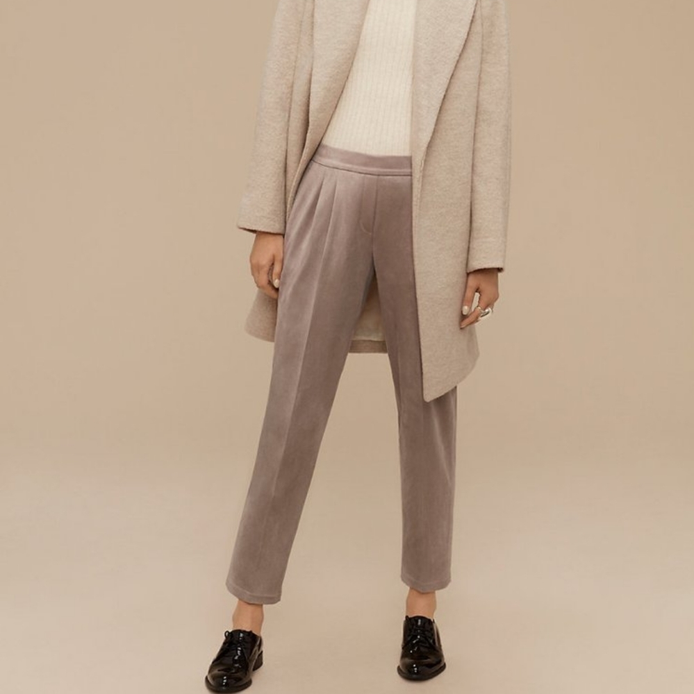 NWOT Babaton Cohen Faux Suede Trousers